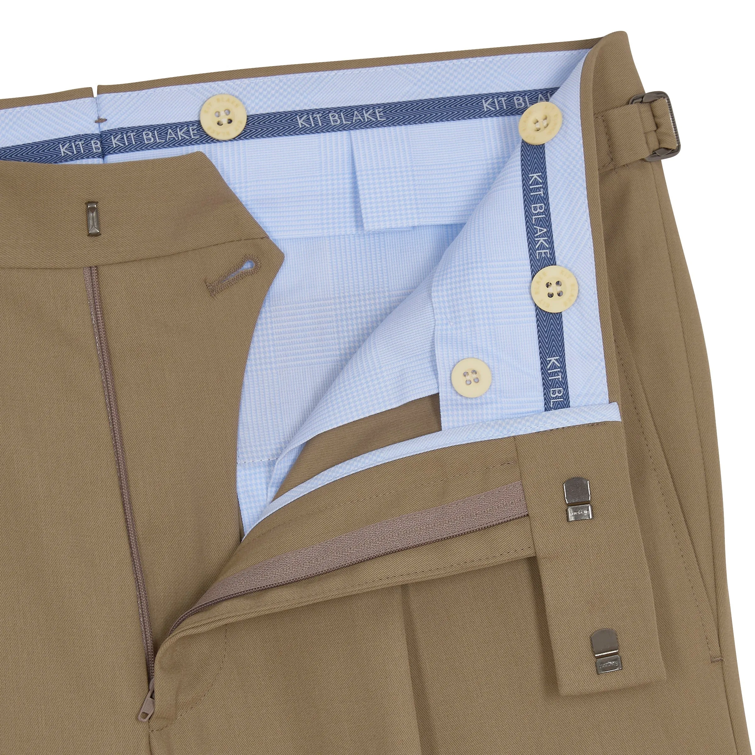 Duke Beige Cotton Twill Trousers