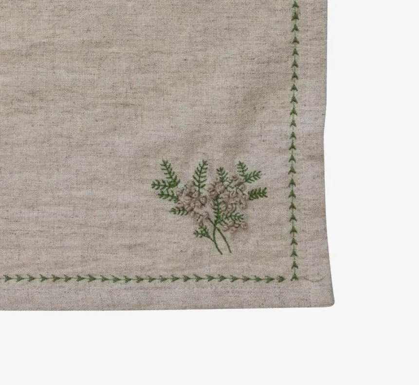 Embroidered French Knot Holiday Napkins