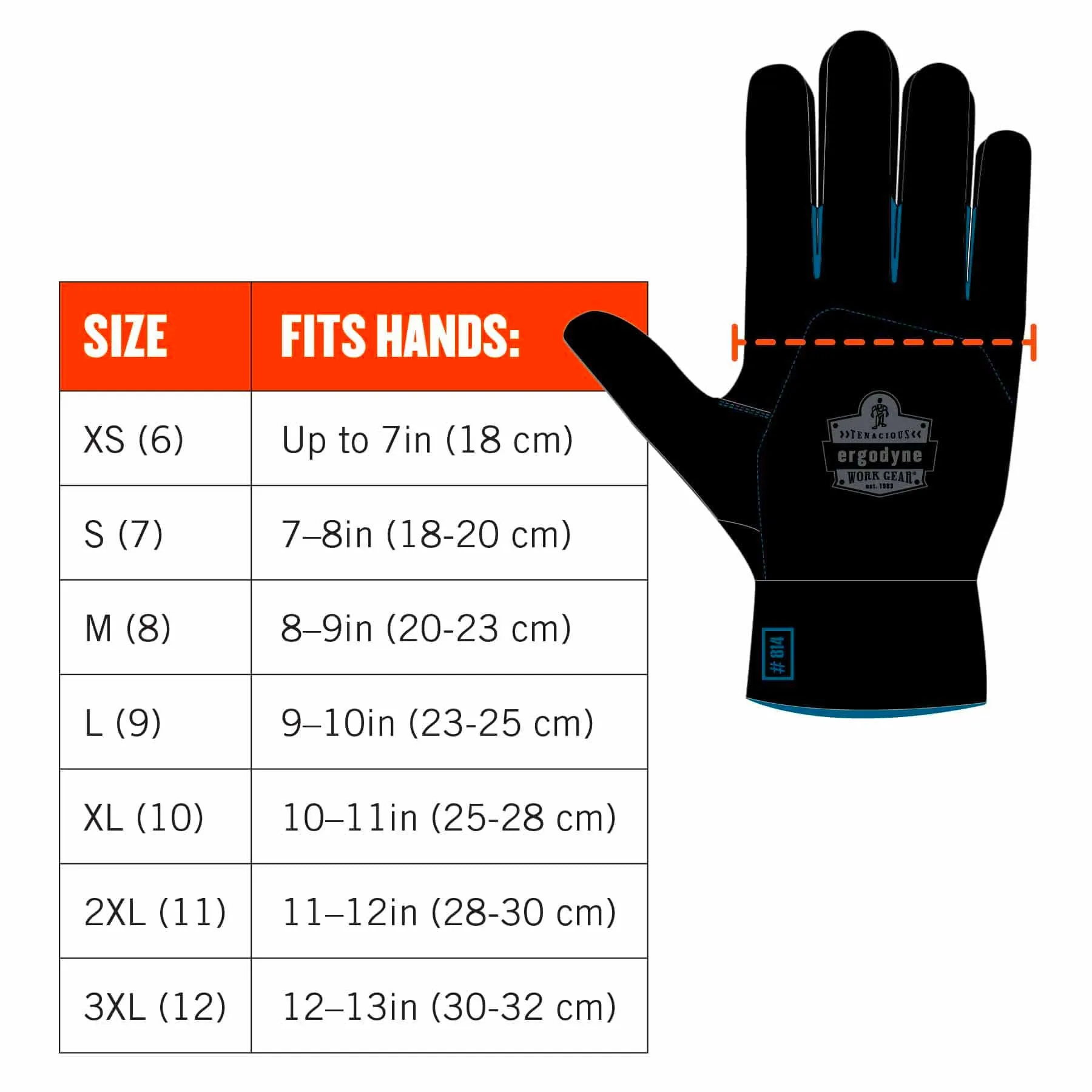 Ergodyne 17993 7551-CASE M Orange ANSI A5 Coated Waterproof CR Gloves 144-Pair