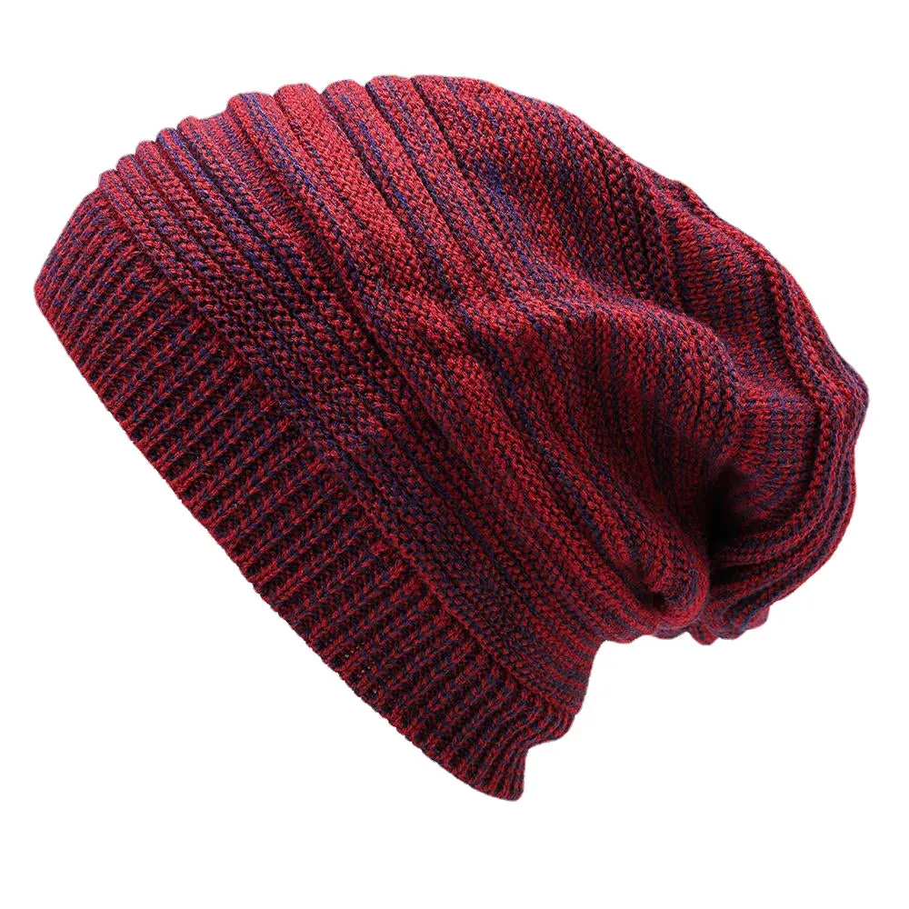 Fashion Winter Warm Knit Hat Outdoor Plus Size Plus Velvet Earmuffs Beanie Cap for Men Women