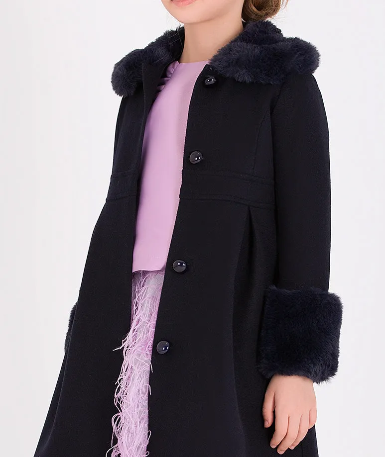 Faux Fur Collar Jacket