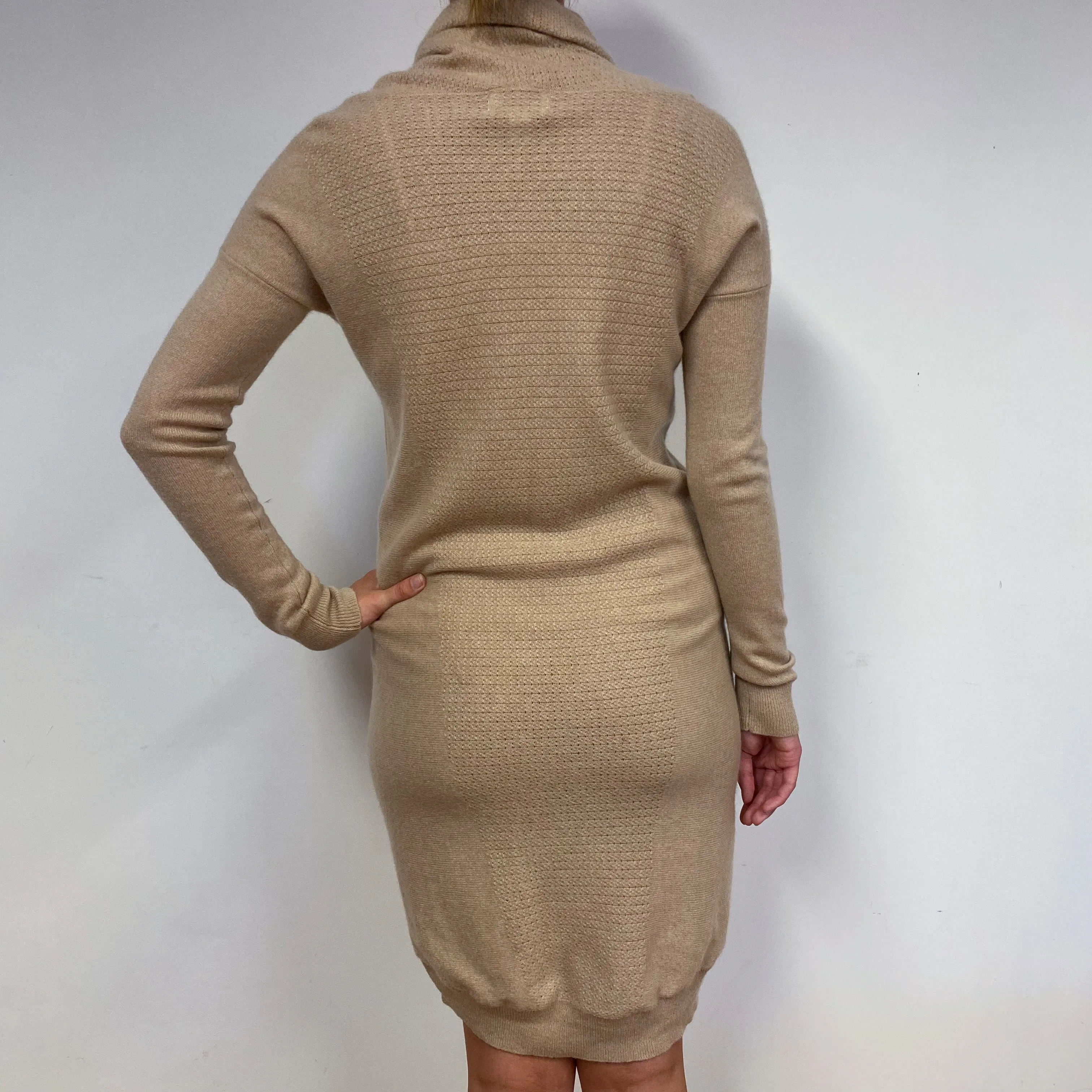 Fawn Cowl Neck Cashmere Dress Small