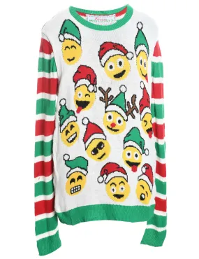 Festive Season Multi-Colour Knit Christmas Jumper - XL