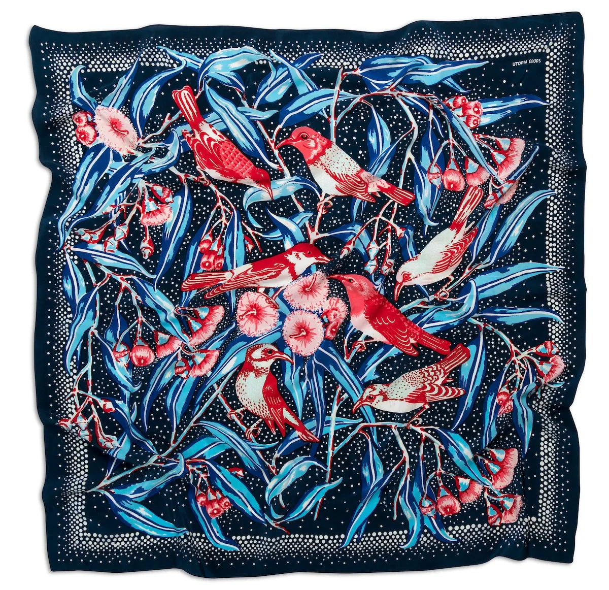 Flowering Gum Classic Indigo Silk Scarf