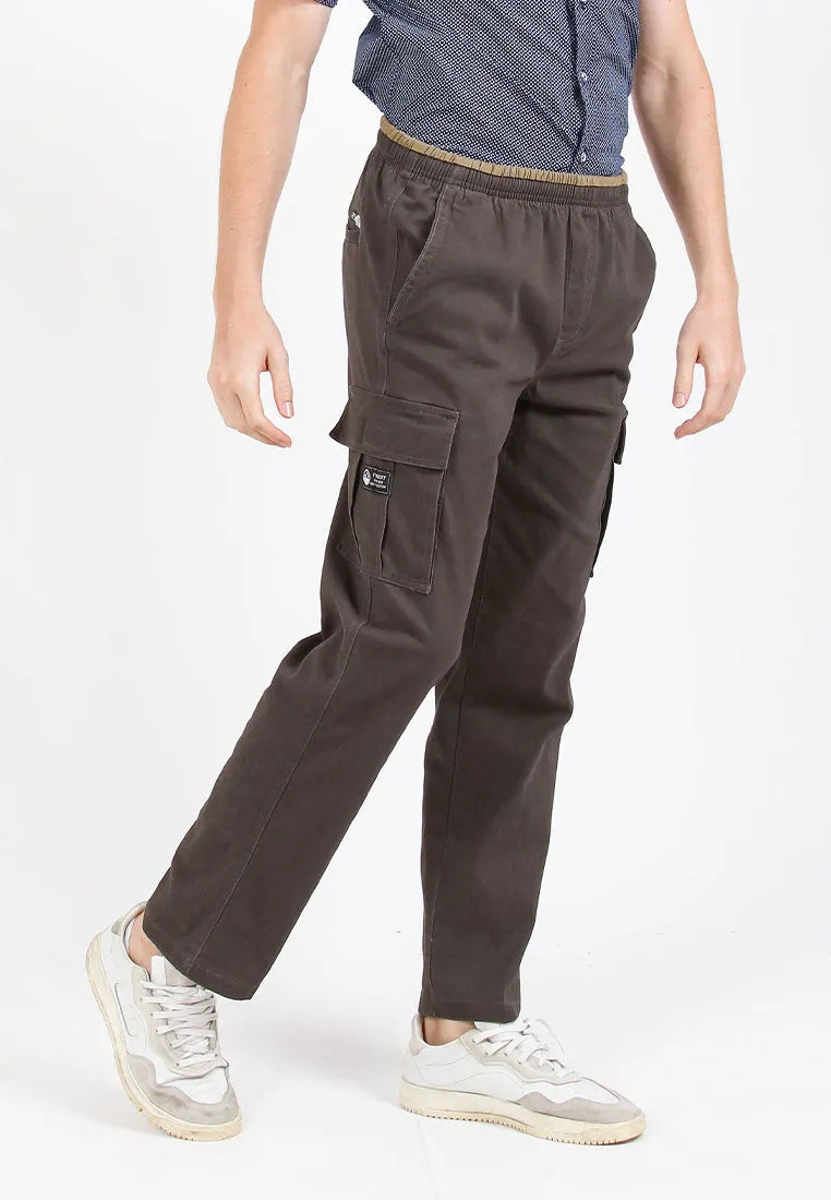 Forest Cotton Twill Stretchable Cargo Pants Men Cargo Long Pants Trousers | Seluar Lelaki Cargo Panjang - 10768