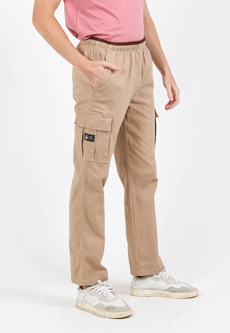 Forest Cotton Twill Stretchable Cargo Pants Men Cargo Long Pants Trousers | Seluar Lelaki Cargo Panjang - 10768