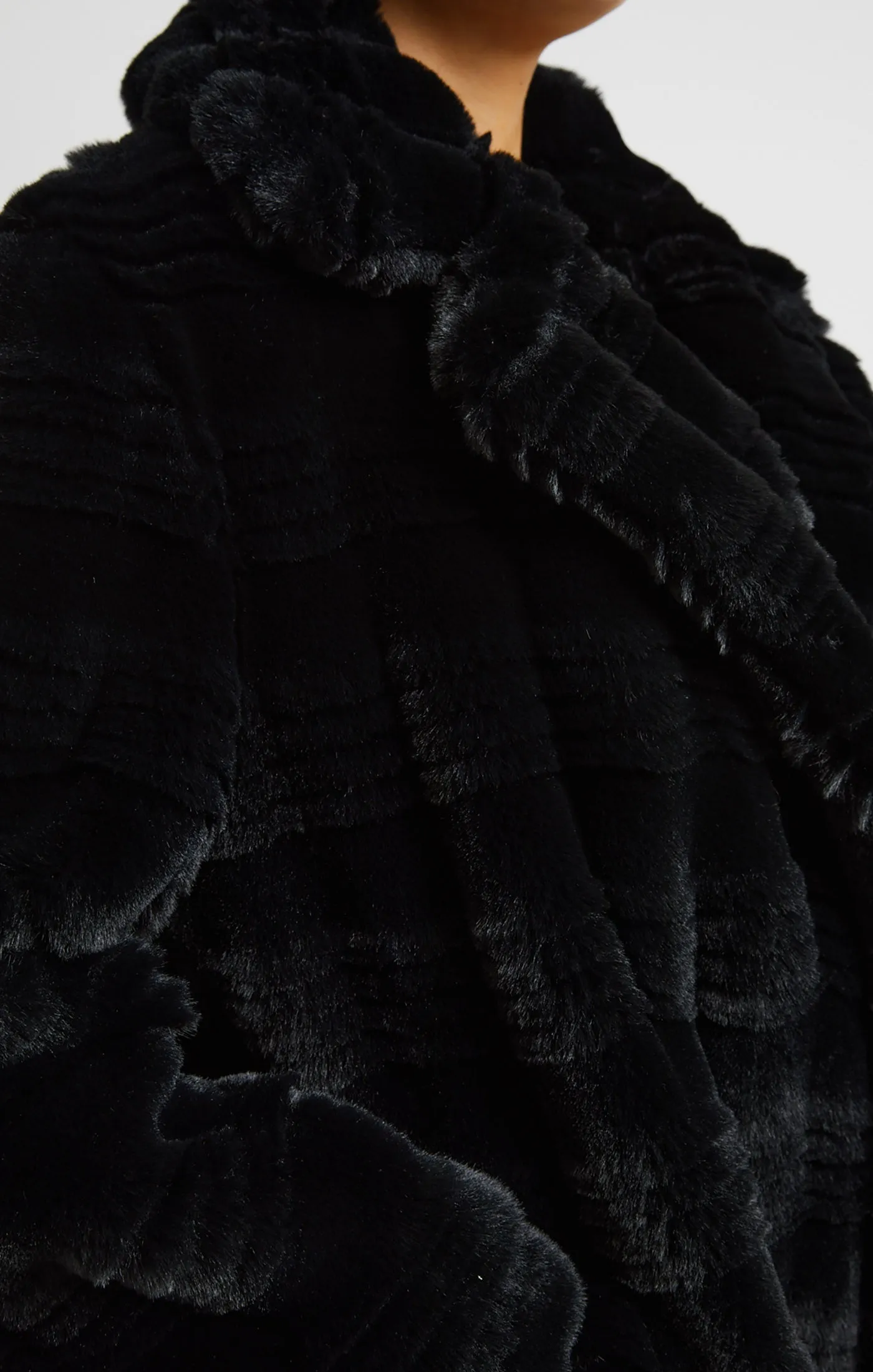 French Connection Daryn Faux Fur Coat-Blackout-70VAI