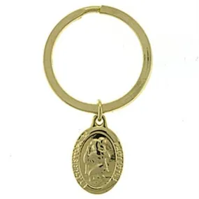 Gold Brass Key Ring with No Stone for Women No Stone Stone Color Style LOA621