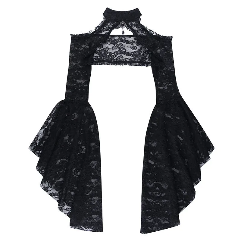 Gothic Dark Fashion Slim Fit Versatile Princess Sleeve Lace Shawl