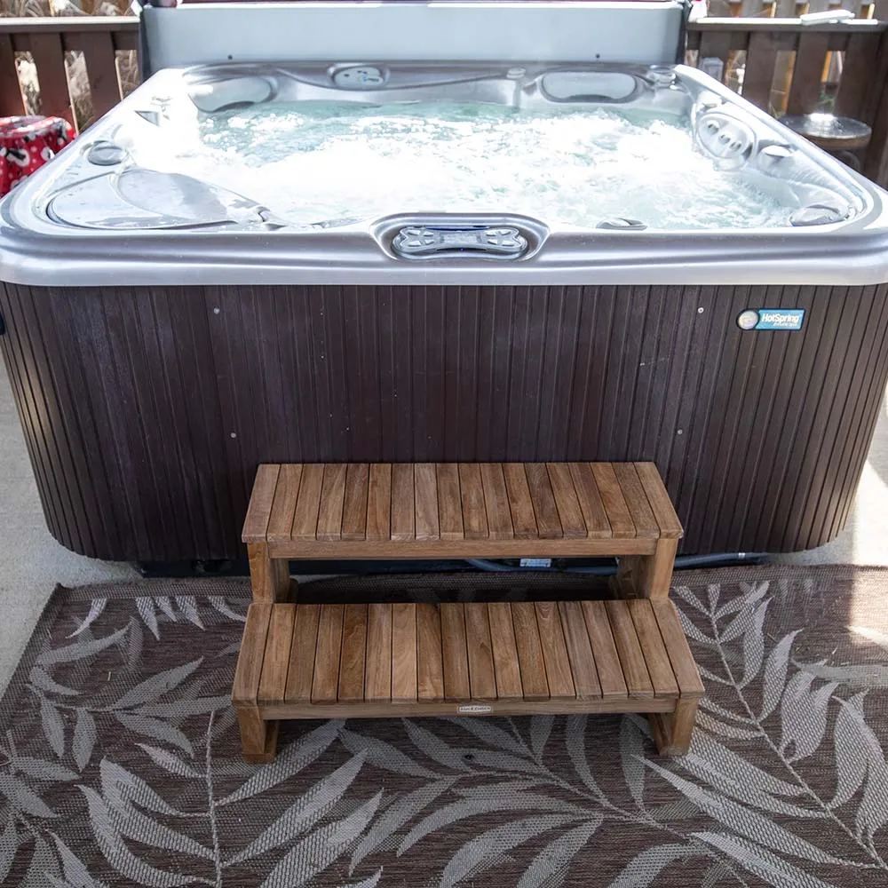 Grade A Teak Spa Hot Tub Steps