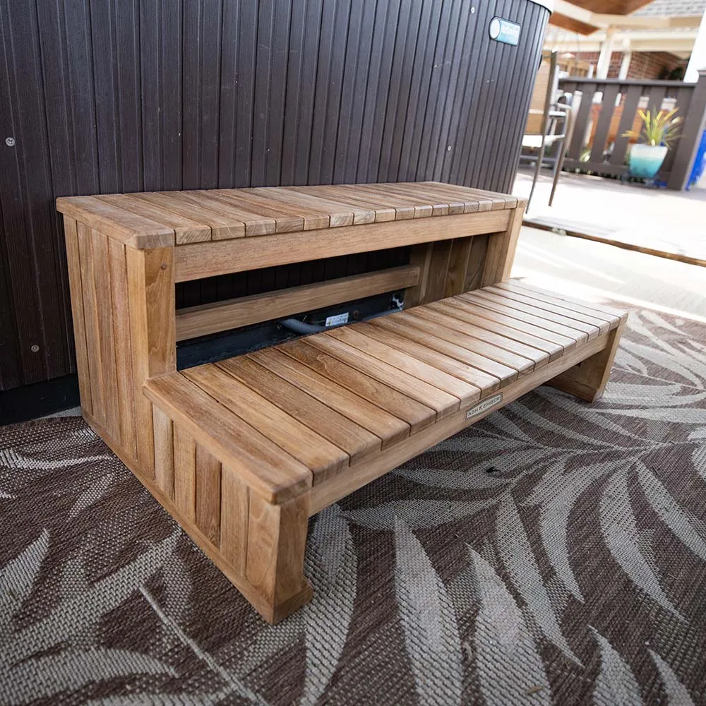 Grade A Teak Spa Hot Tub Steps