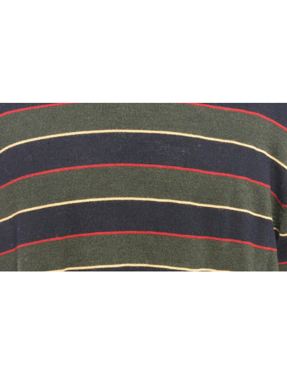 Green Brooks Brothers Striped Jumper - L