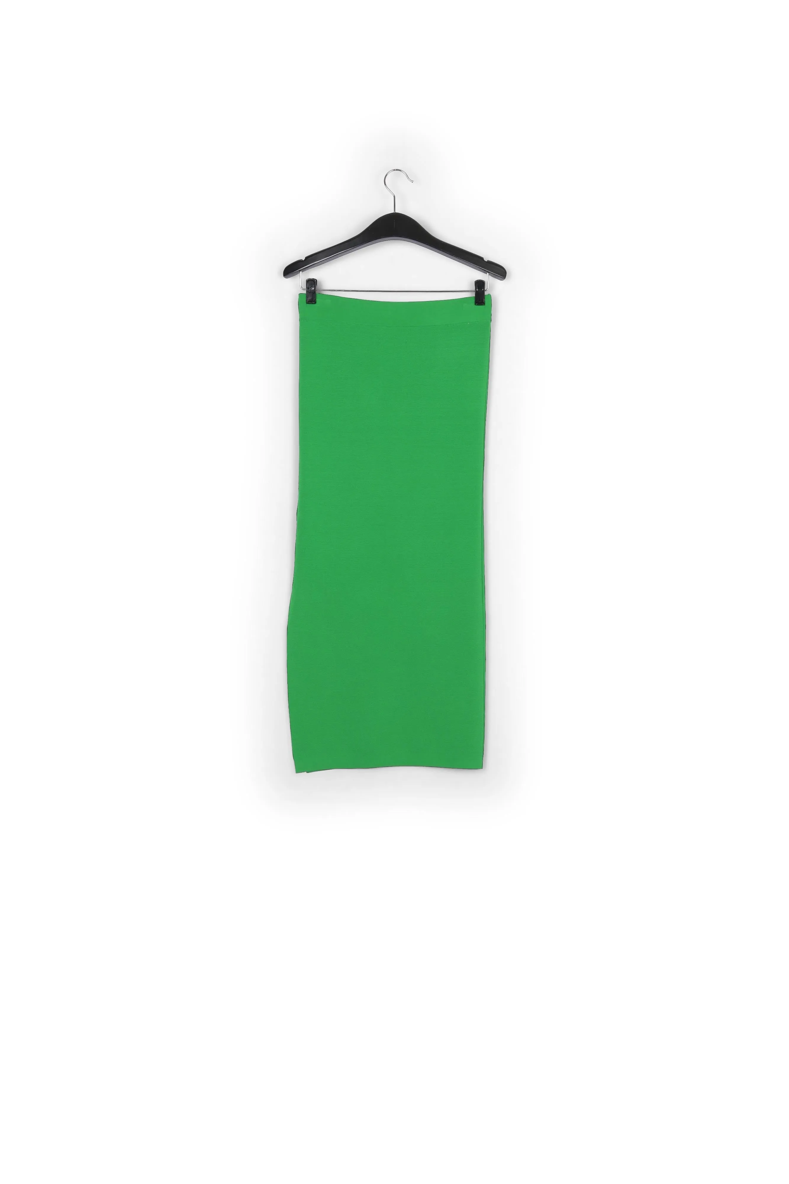 Green midi skirt with slit