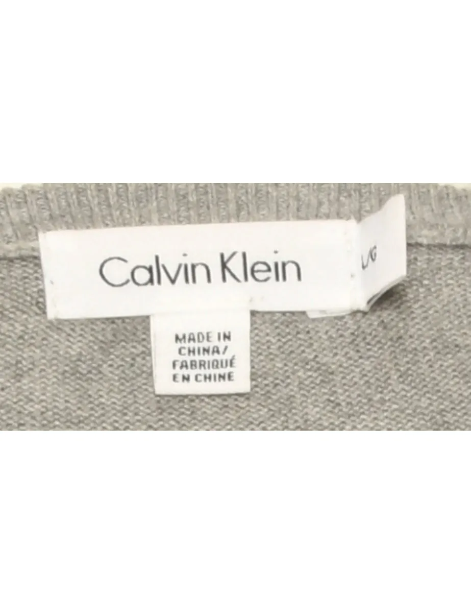 Grey Calvin Klein Jumper - L