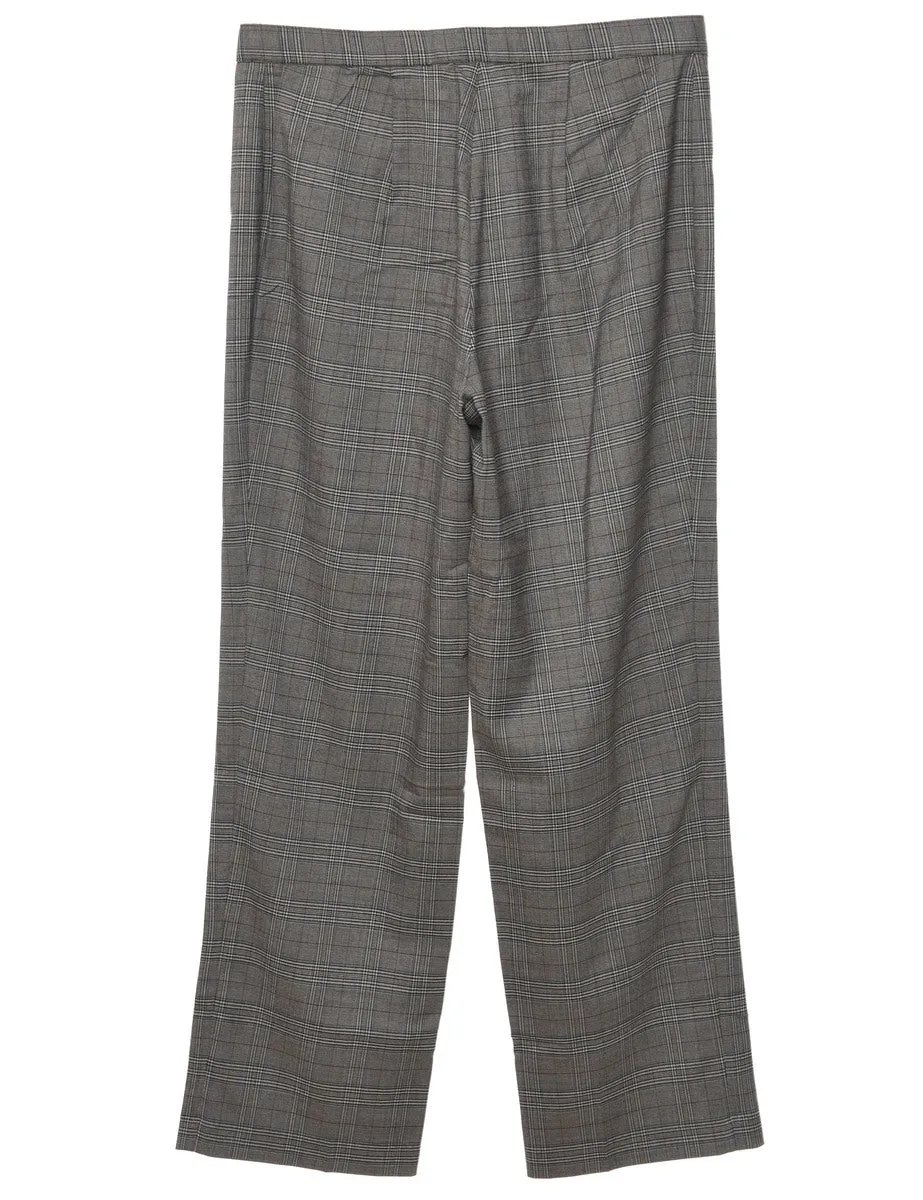 Grey Checked Trousers - W33 L29