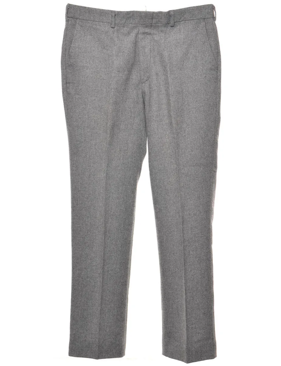 Grey Straight Leg Trousers - W35 L31