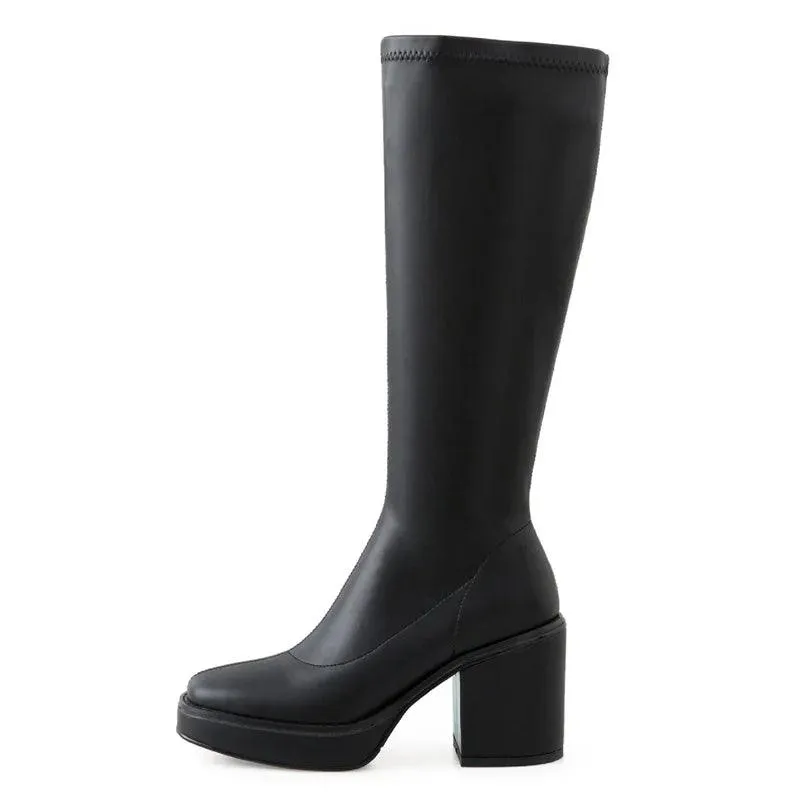 High Heels Women's Casual Shoes WCSFOS45 Stretch Knee-High Boots