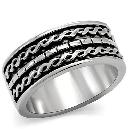 High polished (no plating) Stainless Steel Ring with No Stone for Women Style TK158