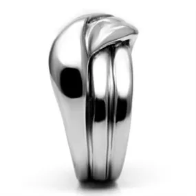 High polished (no plating) Stainless Steel Ring with No Stone for Women Style TK615