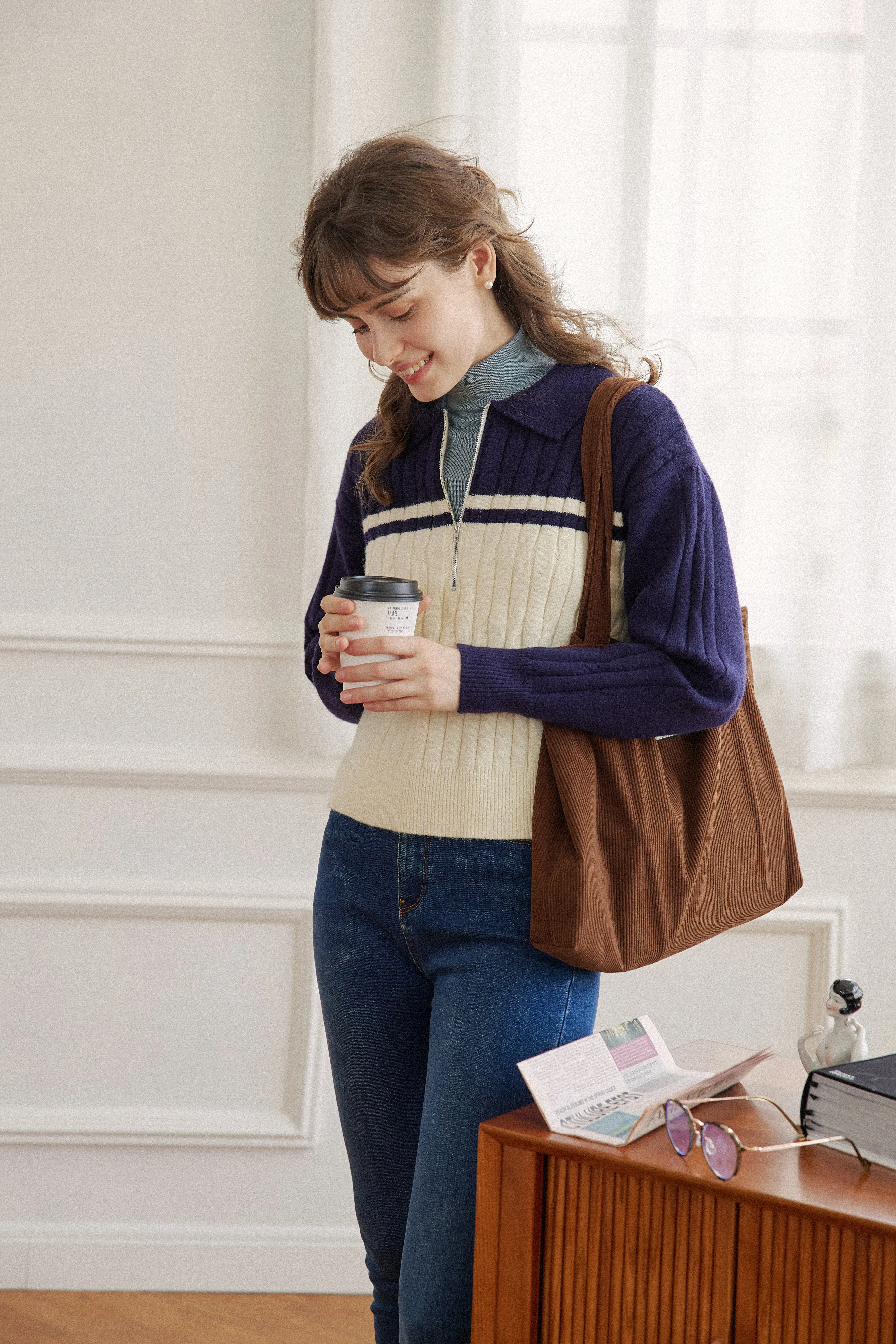 High-Quality Versatile Corduroy Tote Bag