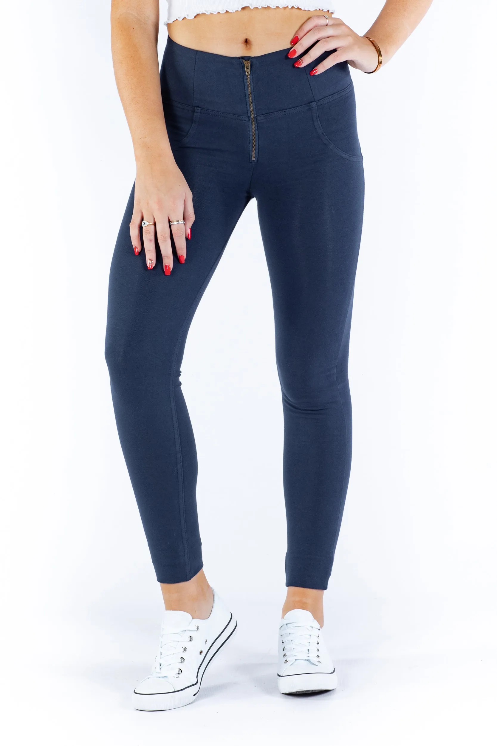 High waist Butt lifting Shaping pants - Navy