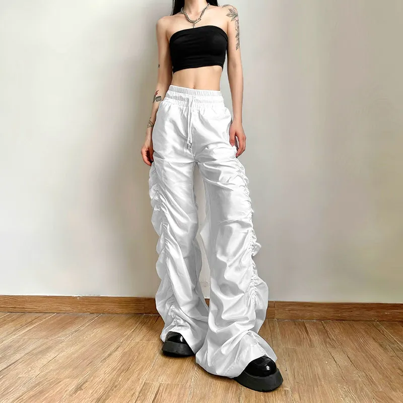 High-Waist Pleated Wide-Leg Pants