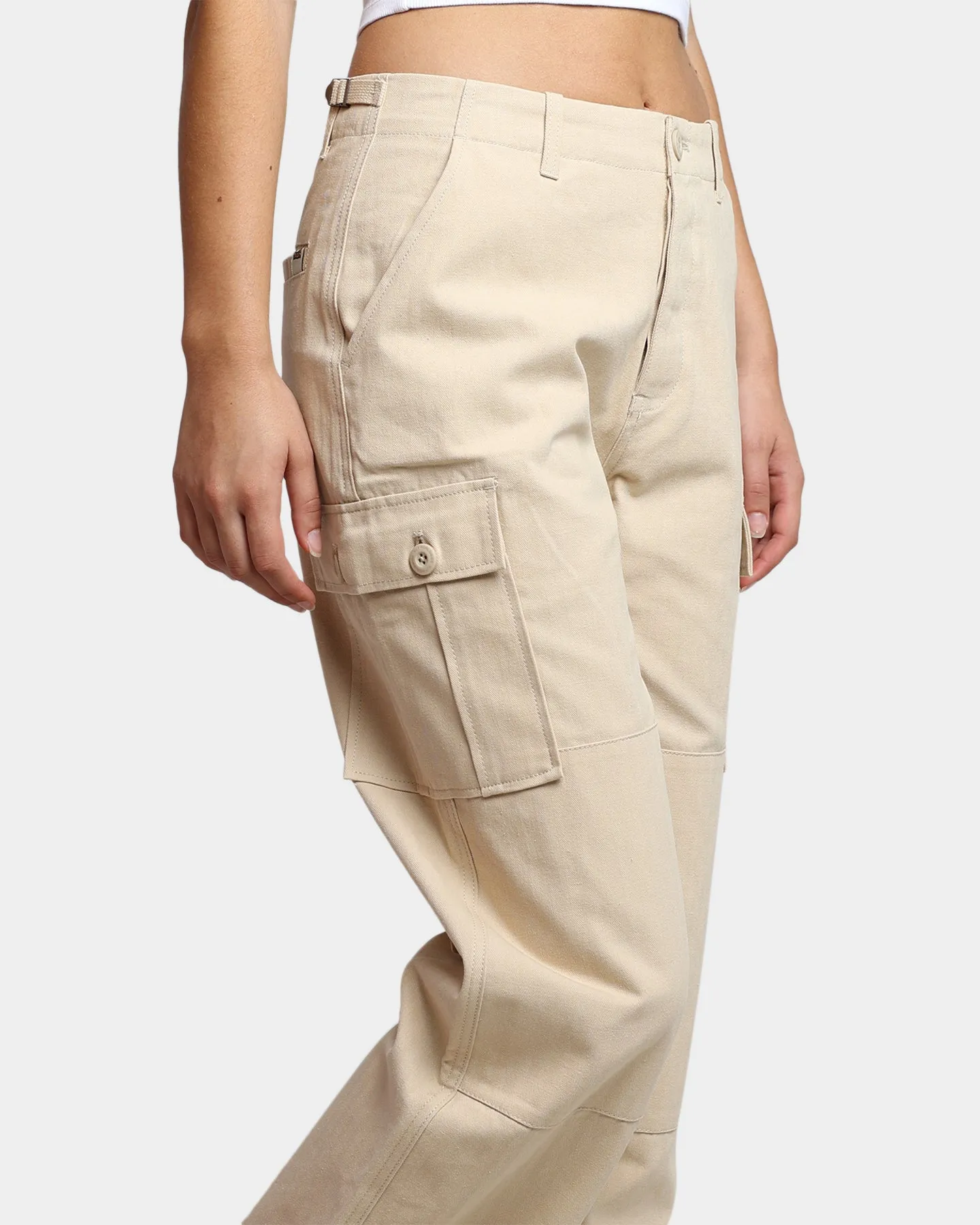 HUF Women's Double Knee Cargo Pants Stone