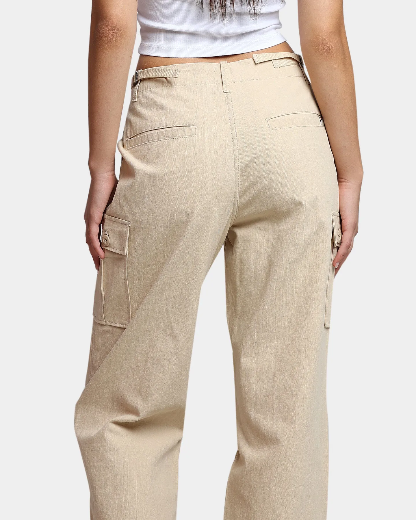 HUF Women's Double Knee Cargo Pants Stone