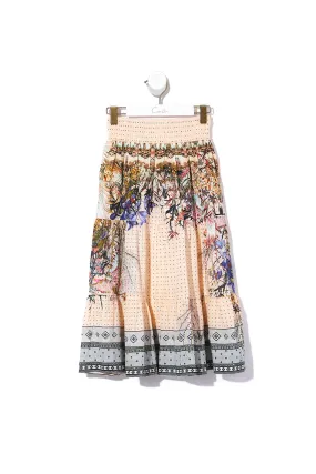 INFANTS SHIRRED WAIST MAXI SKIRT KINDRED SKIES