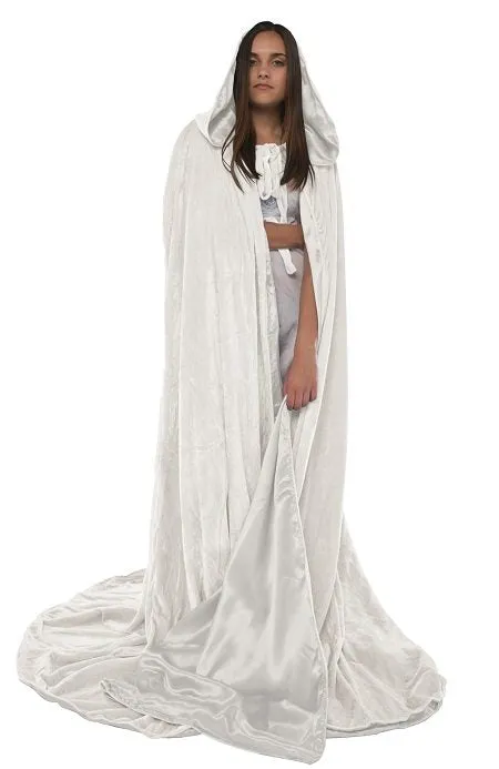 Ivory Velvet Cloak Cape CP1001