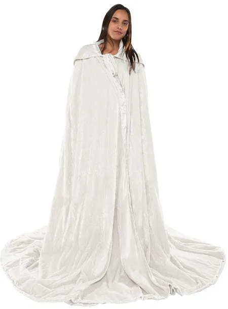 Ivory Velvet Cloak Cape CP1001