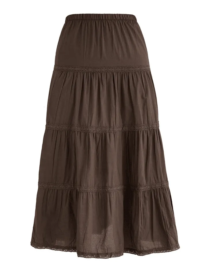 Joskaa Vintage Tiered Midi Skirt