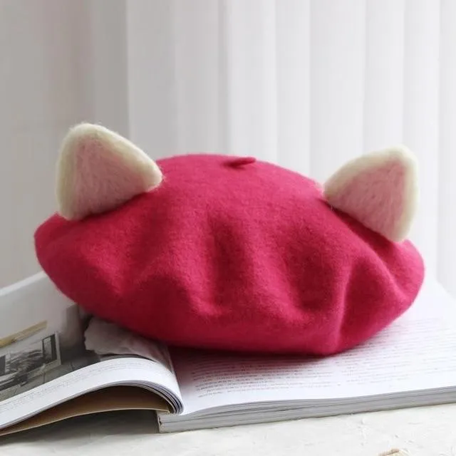 Kawaii Cat Ears Beret