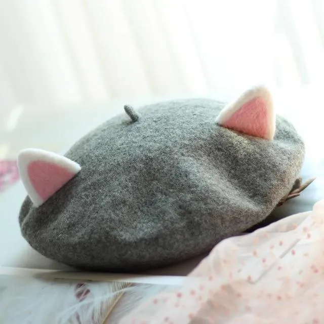 Kawaii Cat Ears Beret