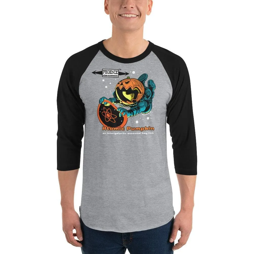 Killer Atomic Pumpkin Baseball Shirt! 3/4 sleeve raglan shirt