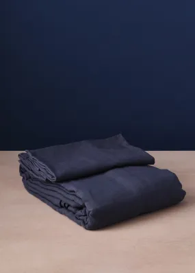 King Duvet Set Dark Blue