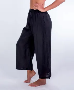 Kinsley Pant | Black Linen