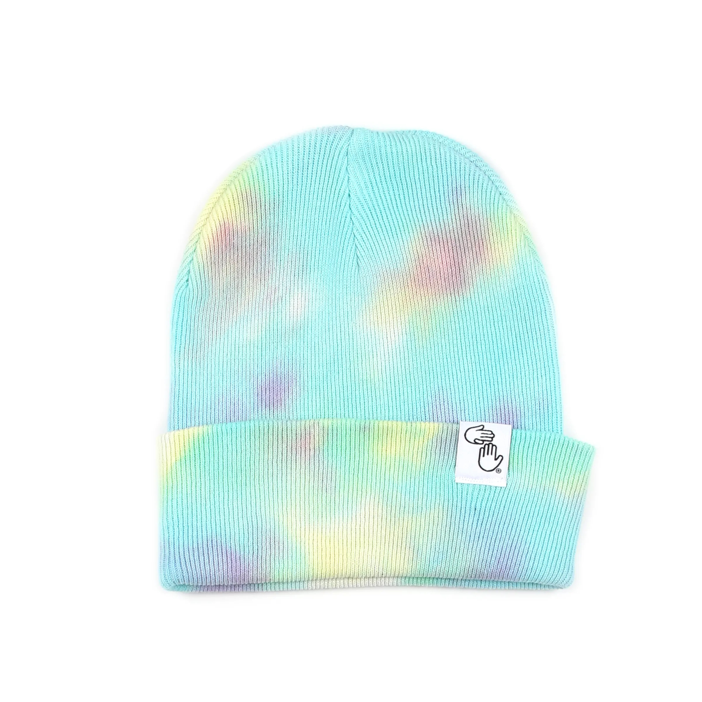 Knit Beanie (Raspberry TieDye)