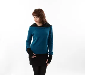 Lakshmi Handwarmer Jumper Teal