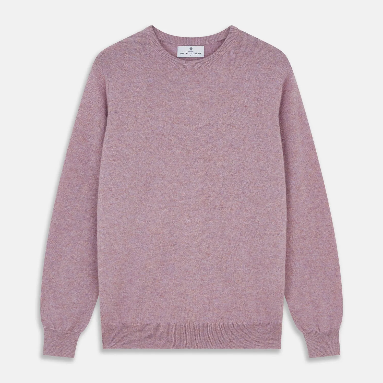 Lilac Heather Glenn Cashmere Crew Neck Jumper