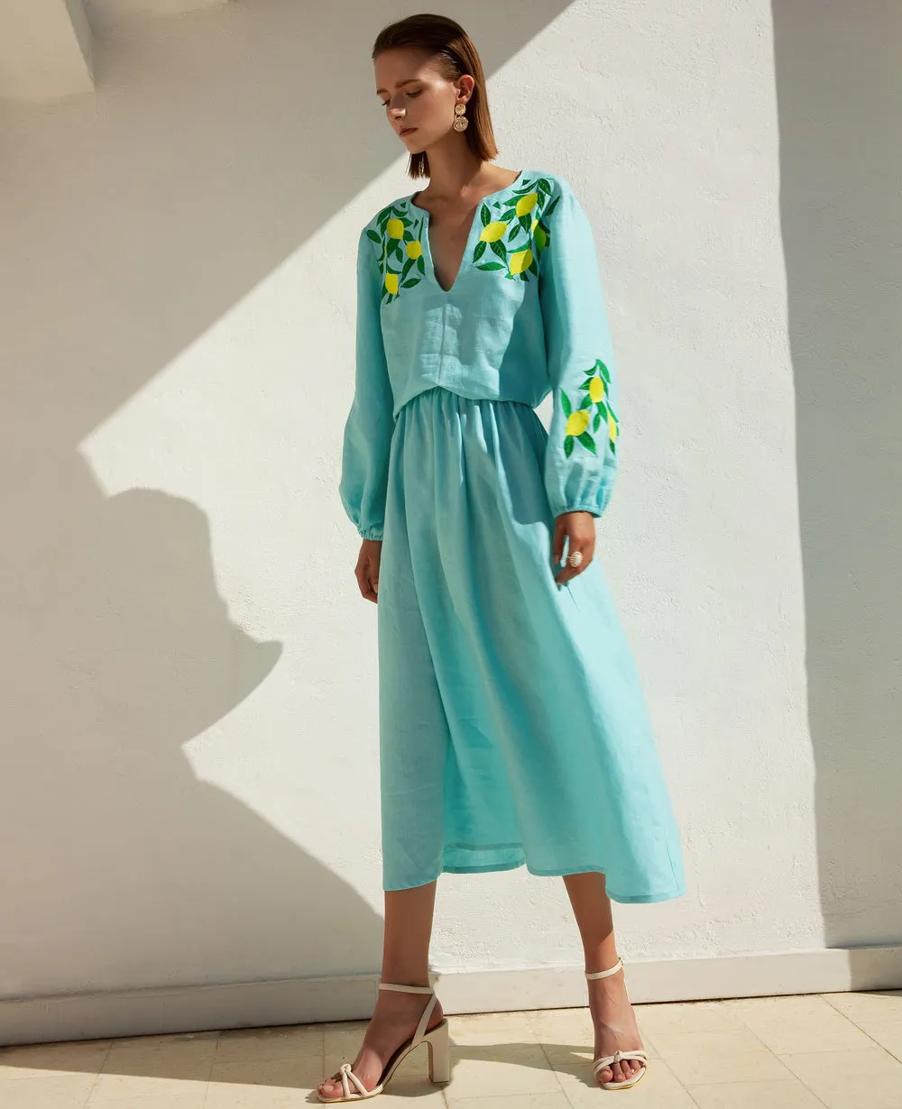LINEN DRESS LEMONI