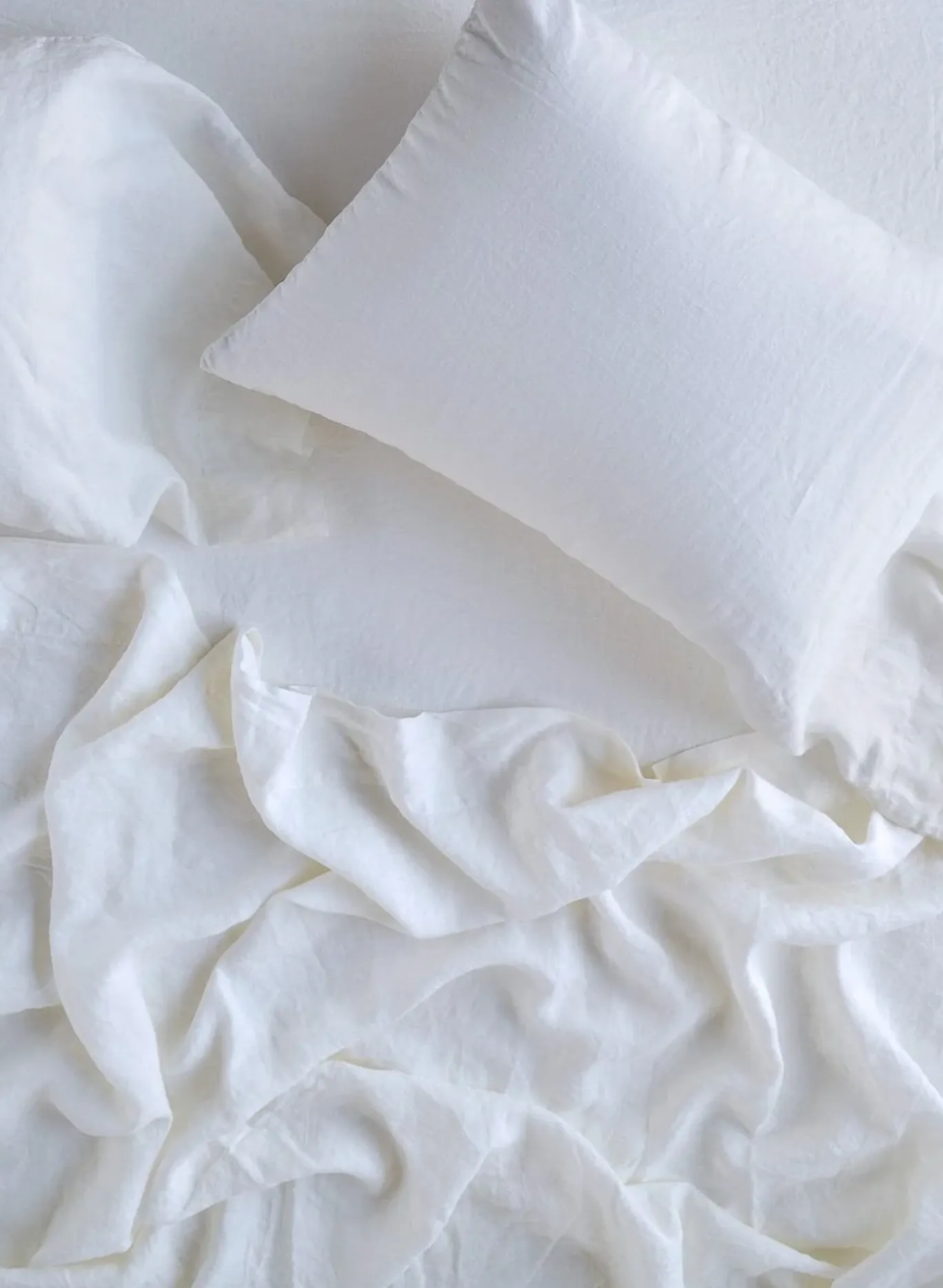 Linen Winter White Pillowcases | Standard