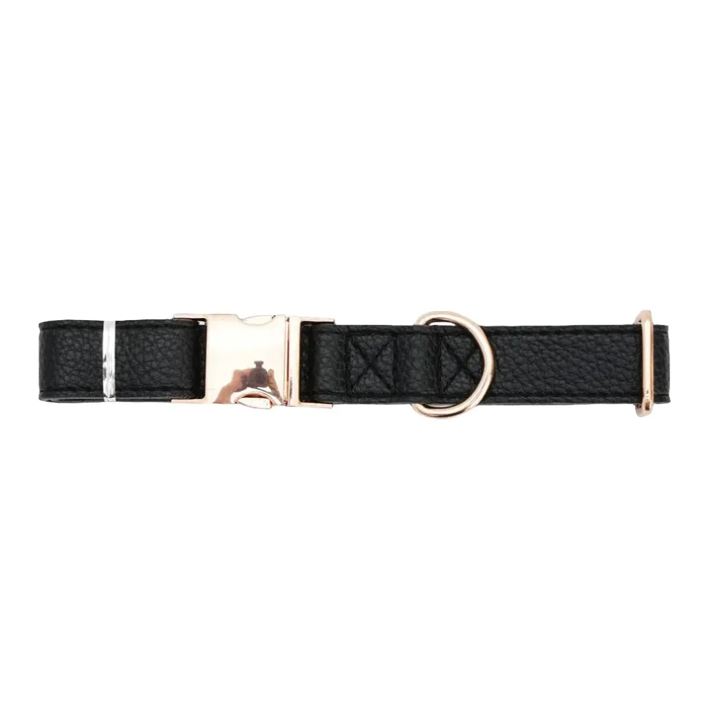 Luxury Adjustable Leather & Stainless Dog Collar