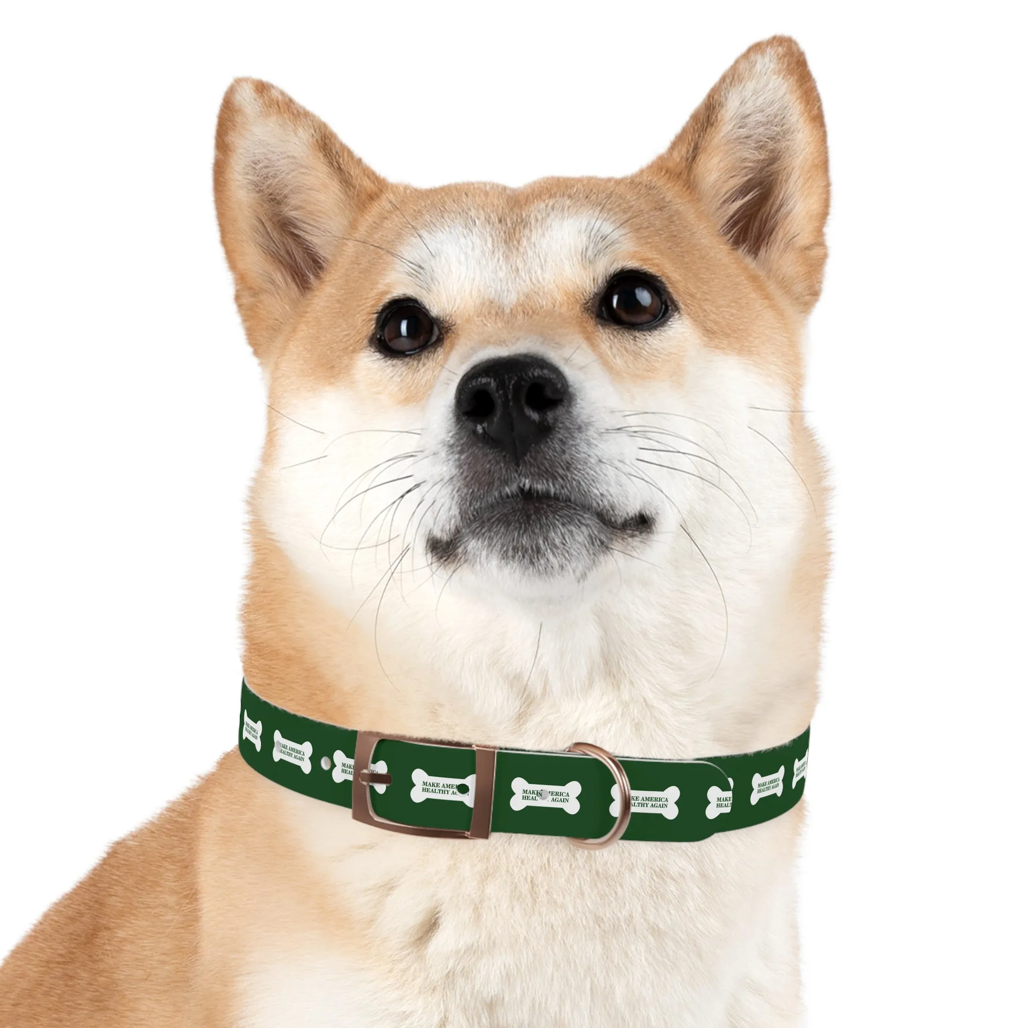 MAHA Dog Bone Green Dog Collar