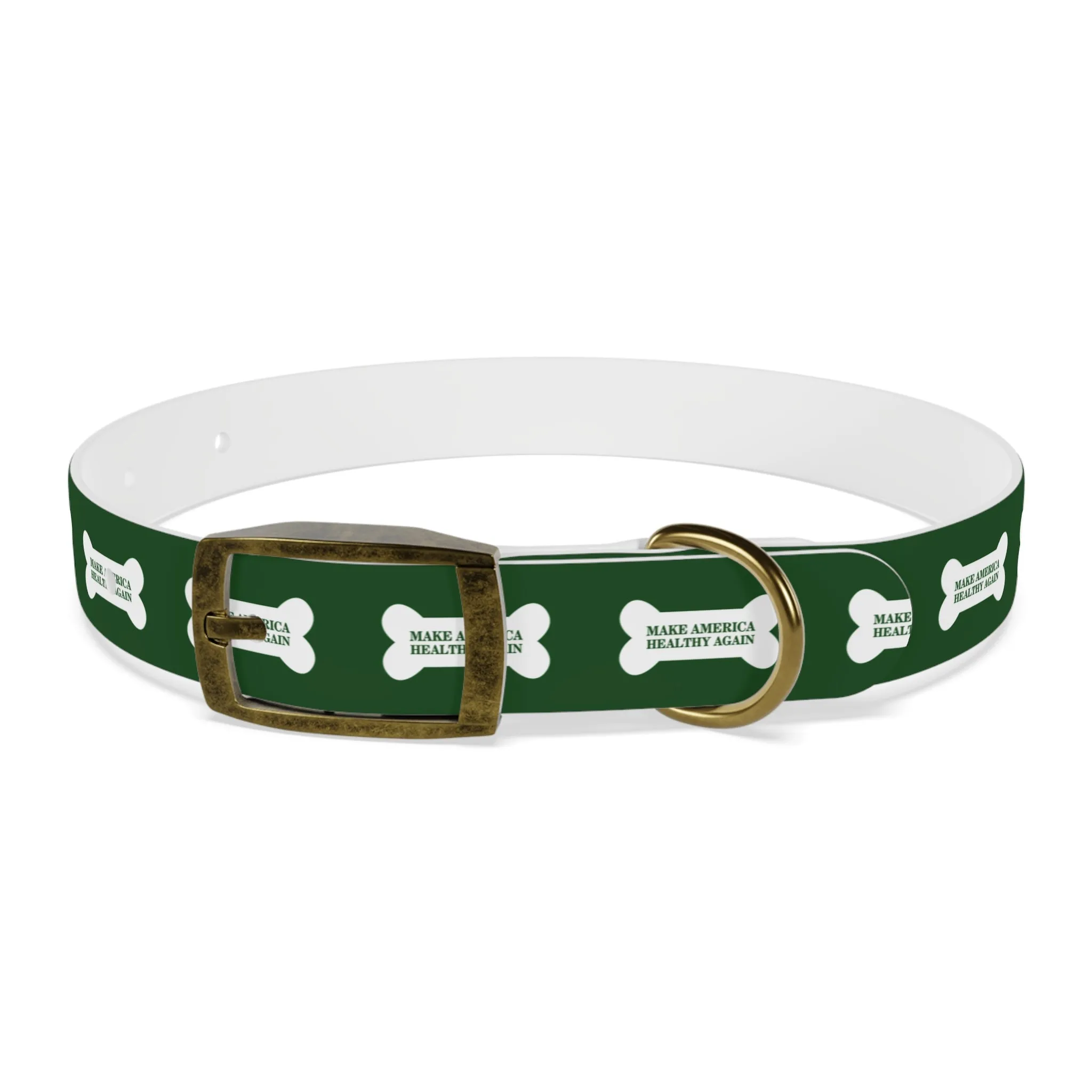 MAHA Dog Bone Green Dog Collar