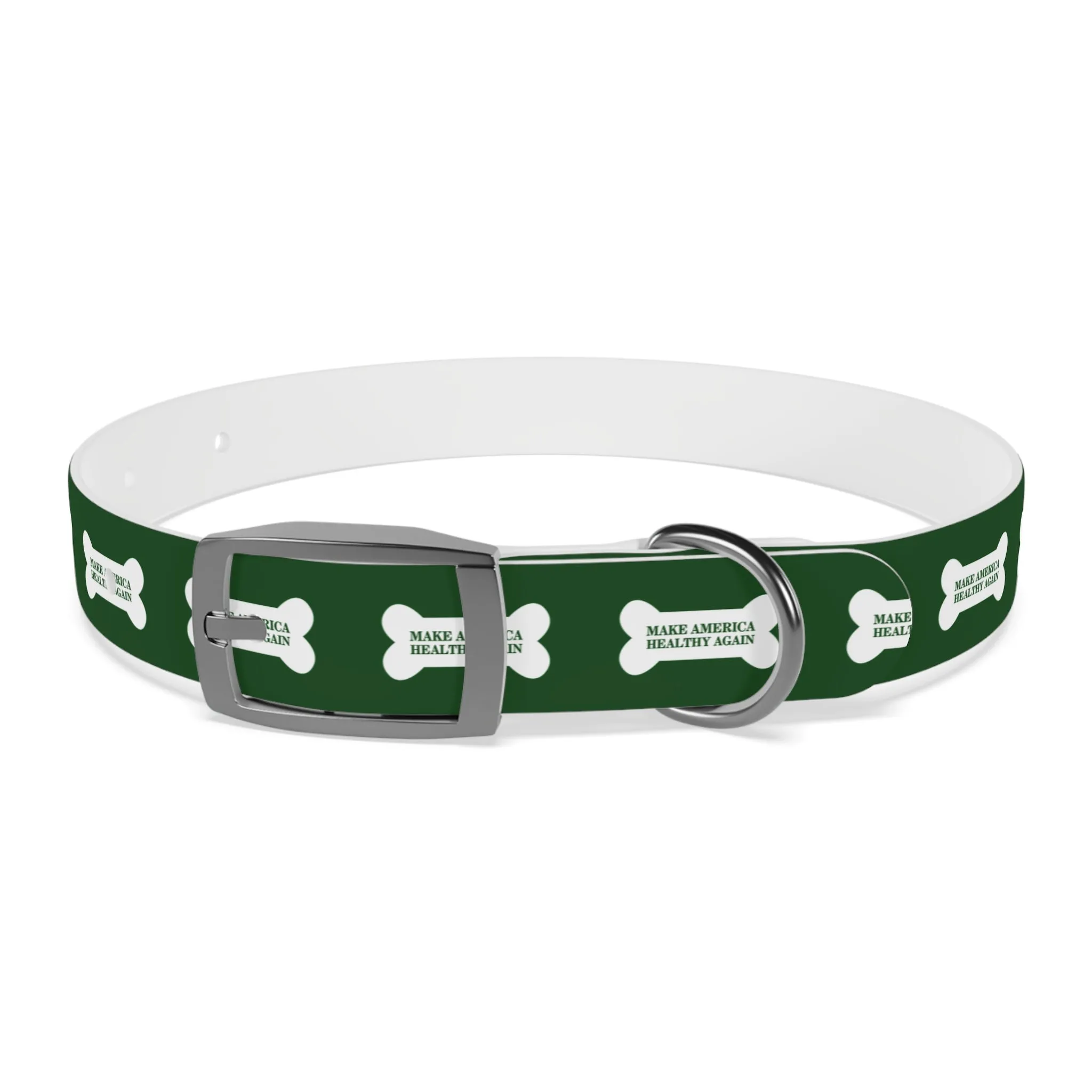 MAHA Dog Bone Green Dog Collar