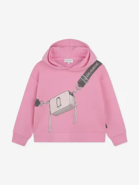 MARC JACOBS Girls Snapshot Bag Print Hoodie in Pink