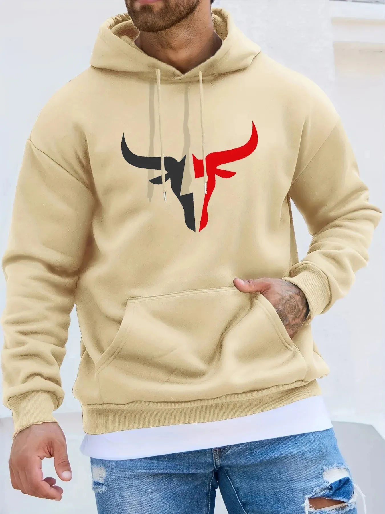 Men's Autumn Winter Hooded Fashion Sweater Tshirt Tops