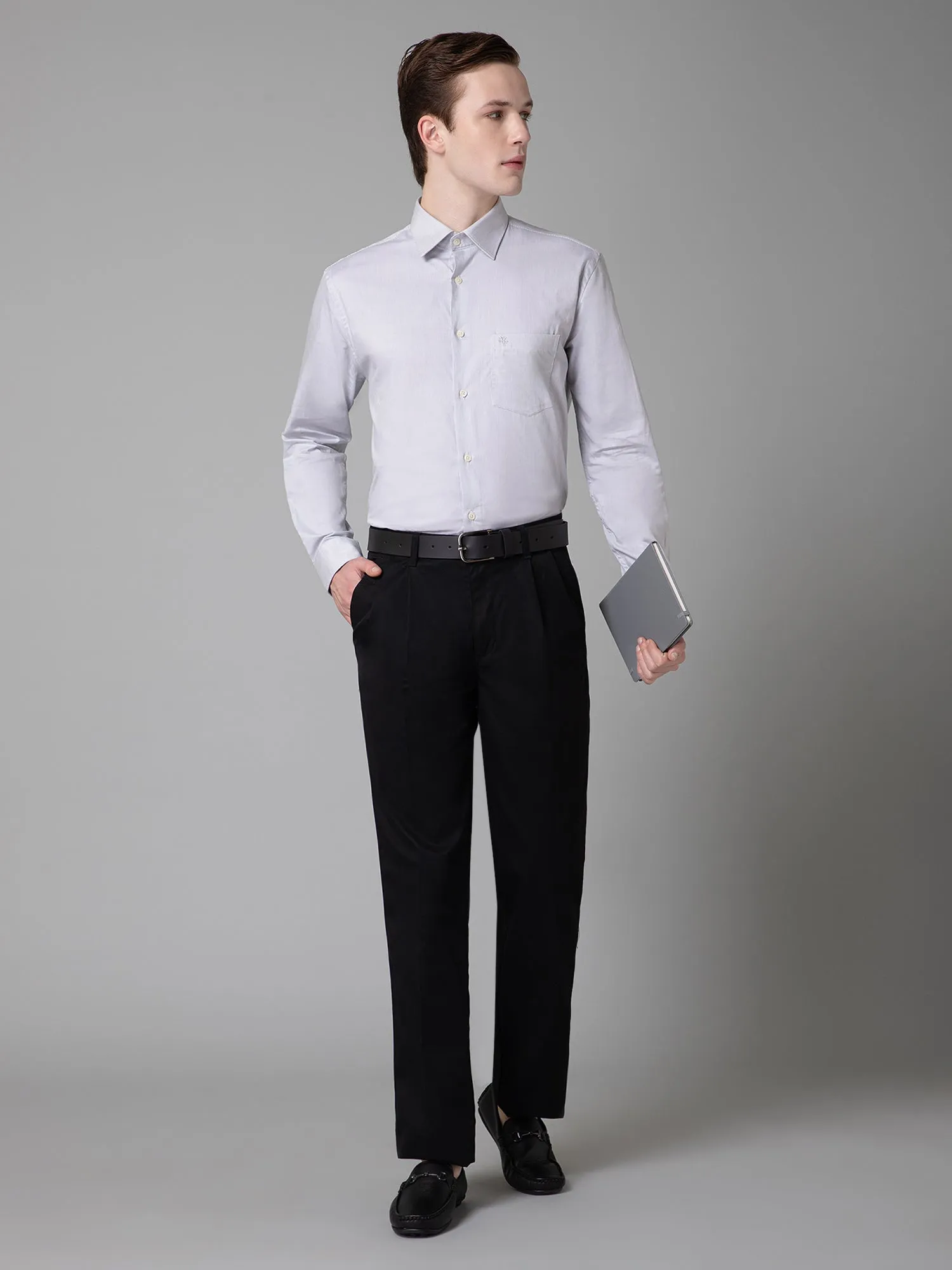 Men's Formal Pleated front Black  Trousers