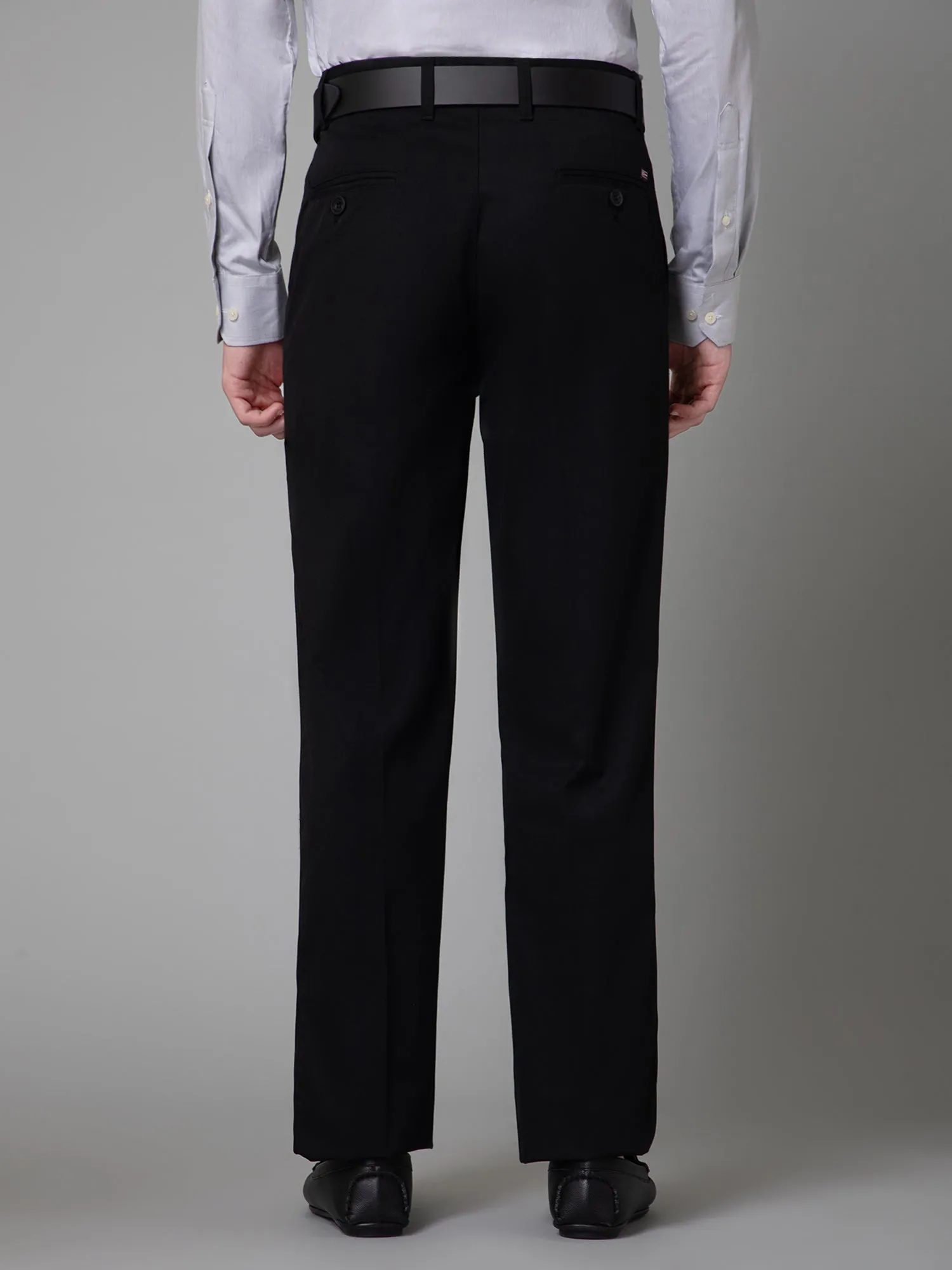 Men's Formal Pleated front Black  Trousers